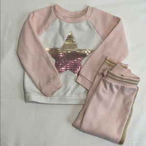 Children’s Place Pink & Gold SweatSuit